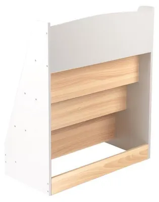 Image de Étagère bibliothèque pour enfants, en bois, blanche, dimensions : 71 x 61 x 30 cm