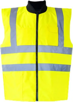 Produktbild von Korntex KXTABW | Herren Hi-Viz Reversible Bodywarmer EN ISO 20471 - Farbe: Signal Yellow - Größe: 3XL