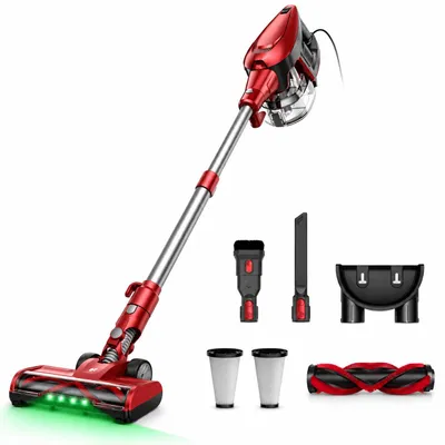 Produktbild von VACTIDY C9 Akku Staubsauger 100 AirWatt, Kabelloser Stielstaubsauger mit LED-Bürste & Anti-Tangle, 1L, Handstaubsauger für Hartboden, Teppich & Auto, KI-generiertes Bild