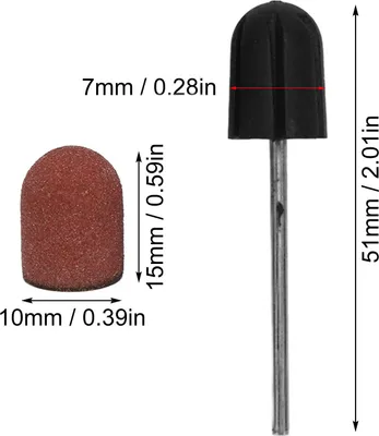 Zdjęcie produktu dla 120# Ziarnistość Kapturki szlifierskie do manicure Zestaw wierteł do paznokci z wałkiem