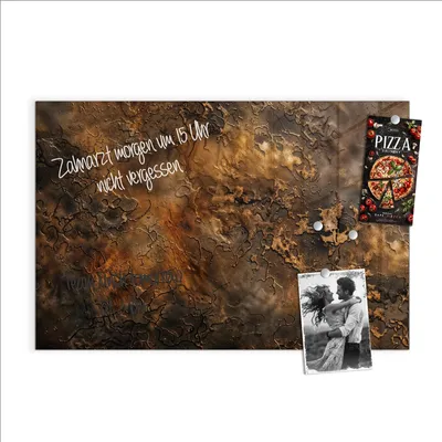 Produktbild von Magnettafel 90x60cm Pinnwand Whiteboard beschreibbar - Abstrakte Erde