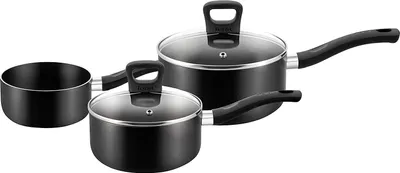Obrázek produktu pro Sada 3 hrnců Tefal Signature hrnce na omáčku se skleněnou poklicí Ø 16/18 cm a hrnec na mléko Ø 14 cm hrnec na polévku hrnec vhodný pro všechny varné desky kromě indukce