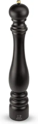 A black pepper mill on a white background.