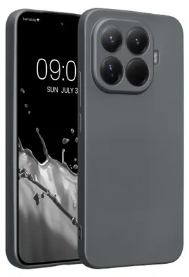 Produktbild von kwmobile Handyhülle für Xiaomi 15T Pro Hülle - weiche Silikon Case metallisch schimmernd - Schutzhülle Cover - Metallic Grau