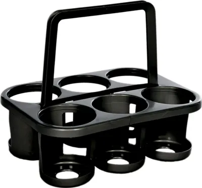 Produktbild von Novaliv Flaschenträger 6 Flaschen - Stabiler Halt - Getränkekorb Kunststoff, Stapelbar, 32x23x28cm Anthrazit - Ideal für Küche & Keller - Getränkekorb Bierträger Getränketräger Flaschenbox