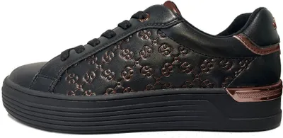 Produktbild von s.Oliver Damen Sneaker Plateau Muster Metallic Schimmer 5-23670-43, Größe:41 EU, Farbe:Schwarz