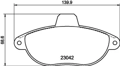 Produktbild von HELLA Bremsbeläge Satz Vorne Bremsklötze für FIAT Scudo Kastenwagen (220) 8DB 355 019-251