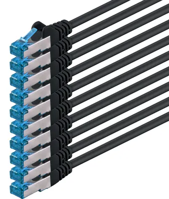 Productafbeelding van 1CONN 10x 2.0 meter - CAT-6a netwerkkabel, Ethernet-kabel, LAN-patchkabel met RJ-45 connectoren