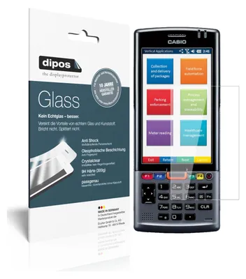 Produktbild von 2x Schutzfolie für Casio IT-G500-CE - Anti-Shock 9H Folie dipos Glass