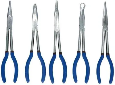 Produktbild von Stahl-Schneideklingen-Set – 5-teilig – Chrom-Vanadium – Antihaftbeschichtung – 27,5 cm