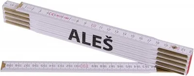 Produktbild von Zollstock (Gliedermaßstab) 2m ALEŠ (PROFI, weiß, Holz)