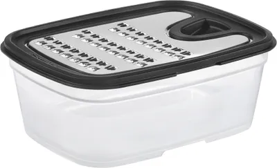 Produktbild von GastroMax Reibe mit Auffangbehälter transparent/schwarz