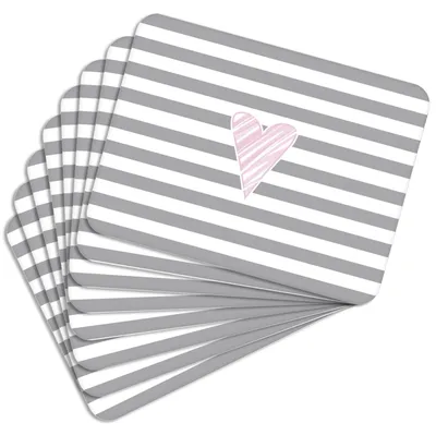 Produktbild von MG Design Set aus 8 Kork-Platzsets - Heart 3 - 30 x 40 cm - hitzebeständig & abwischbar, mit Korkrückseite