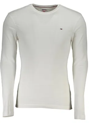 Produktbild von Herren Langarmshirt Weiß: Rundhals, Stickerei, Baumwolle