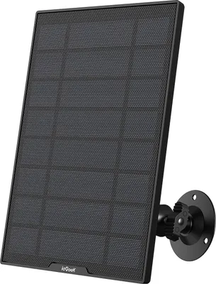 Image de Panneau solaire ieGeek avec interface Type-C, pour caméra de surveillance extérieure, batterie externe, résistant aux intempéries, support réglable à 360°, câble 3M Type-C