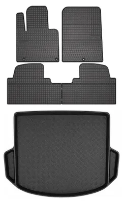Obrázok produktu pre Gumové autokoberce SolidPRO + vaňa kufra pre: Hyundai Santa Fe III 2012- 5 ks