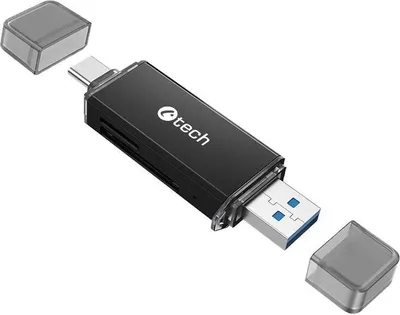 Immagine prodotto di Lettore di schede C-tech UCR-02-AL, USB 3.0 TYPE A/ TYPE C, SD/micro SD