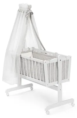 Produktbild von Babybett Vitalispa Weiß 40x90 mit Rollen, Model 12112