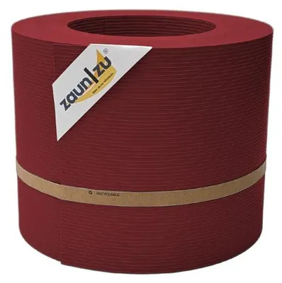 Produktbild von Sichtschutzstreifen zaun|zu RILLE 26m Rolle PP Zaunblende Doppelstabmattenzaun Bordeauxrot 26m