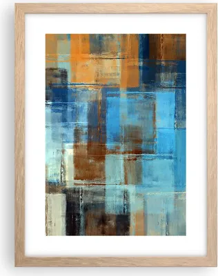 Produktbild von Gerahmtes Poster - Rahmen in heller Eiche - Abstraktion modern - 30x40 cm - Wand Bild - Wanddeko - Wandbilder - Wandposter - Bilderrahmen - Bilder - Kunstdruck - Wandbild - P2NPA30x40-3418