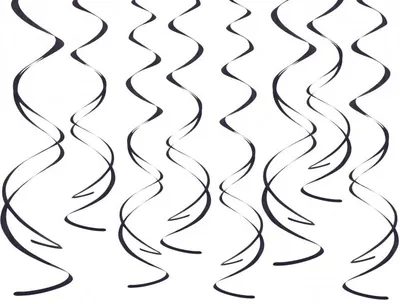 Image de 8 spirales décoratives Swirl noires