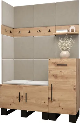 Produktbild von Garderobe ARTIN Set 10 mit gepolsterten Paneelen Industrial Design