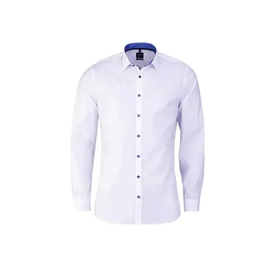 Produktbild von OLYMP No. 6 Six super slim fit overhemd, mouwlengte 7, popeline, wit