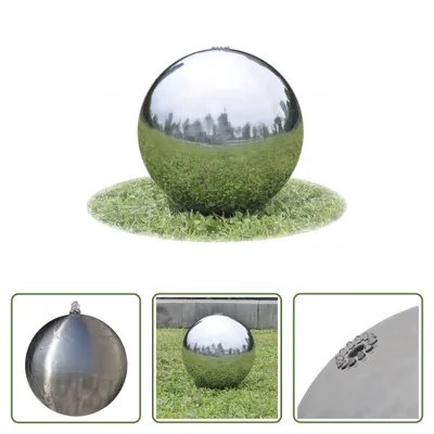 Immagine prodotto di The Living Store Fontana da giardino Sfera con LED in acciaio inox 20 cm