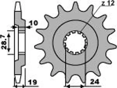 Produktbild von Vorderritzel 532 17 Zähne für Kawasaki ZX 10 (1988-90) Kette 530
