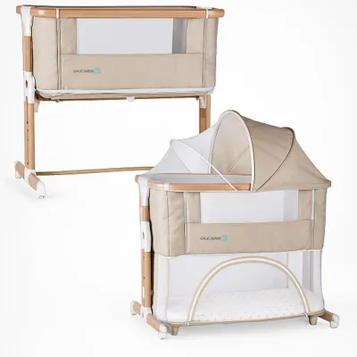 Imagen del producto de Bañera para bebés - Cuna - Cuna compartida - Parque infantil - Cuna contigua - Altura ajustable de 65 a 84 cm