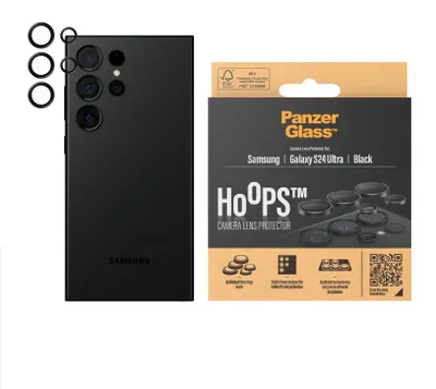 Productafbeelding van PanzerGlass Hoops Optic Rings Camera Protector voor de Samsung Galaxy S24 Ultra - Zwart