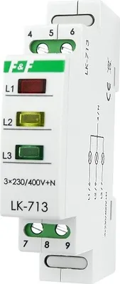 Produktbild von F&F | Modullampe LK-713K - 3-fach - Gelb-Rot-Grün - Signalisierung - für 3-Phasen-Netz