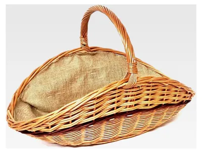 Produktbild von Kaminholzkorb aus Weide mit Jute