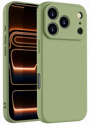 Produktbild von Hülle für iPhone 17 Pro Max, Slim Liquid Silikon Gel Gummi Stoßfest Schutzhülle Grün
