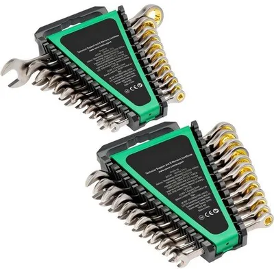 Produktbild von Ratschenschlüsselsatz Schlüsselsatz 24-teilig - SAE Metrisch 8-19mm - 1/4-7/8 - Autowerkzeug für den Heimgebrauch und die Werkstatt