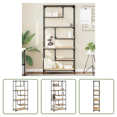 Produktbild von The Living Store Bücherregal Sonoma-Eiche 81x36x176 cm Holzwerkstoff