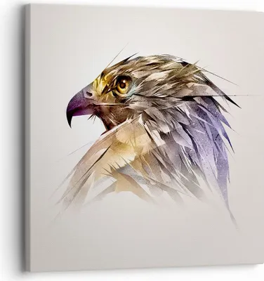 Produktbild von Bild auf Leinwand - Leinwandbild - Adler Vogel Feder - 30x30cm - Wand Bild - Wanddeko - Wandbilder - Leinwanddruck - Bilder - Kunstdruck - Wanddekoration - Leinwand bilder - Wandkunst - AC30x30-3936
