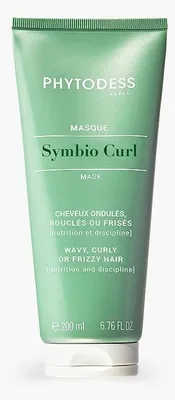 Image de Masque SYMBIO CURL - Soin Cheveux Ondulés, Bouclés ou Frisés 200ml - Nutrition, Discipline et Définition des Boucles