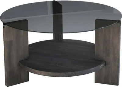 Produktbild von Dmora Couchtisch Alnitak 75x75x40h cm Schwarz mit Zeitschriftenablage