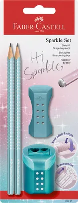 Zdjęcie produktu dla FABER-CASTELL Grip Sparkle Bleistift-Set B ocean metallic, 1 zestaw