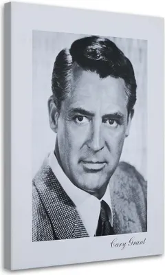 Produktbild von Leinwandbild cary grant - porträt 70x100 cm Feeby grau wandbild bereit zum aufhängen