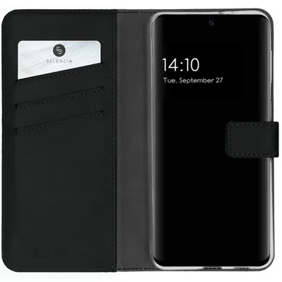 Immagine prodotto di Custodia a libro in vera pelle Selencia per Samsung Galaxy A32 (4G) - Nero