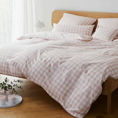 Produktbild von elegante Bettwäsche Linea Quadro puder 155x220 cm + 80x80 cm