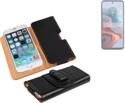 Produktbild von K-S-Trade Schützhülle Handyhülle kompatibel mit Motorola G34 5G Holster Gürtel Tasche Schutzhülle Handy-Tasche Smartphone Case Seitentasche