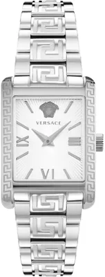 Produktbild von Versace VE1C00722 Tonneau weiss silber Edelstahl Armband Uhr Damen NEU