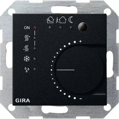 Produktbild von Gira Stetigregler Tasterschnittst. 4f KNX System 55 Schwarz m 2100005