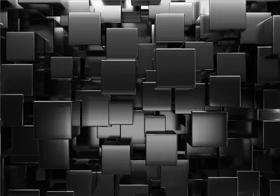 Produktbild von Vlies Fototapete 3D Effekt 450x315 cm Tapeten Wandtapete XXL Abstrakt geometrische Formen Illusion silber n-A-1395-a-a