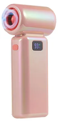 Image de INF Ventilateur Turbo Multicolore Multi‑fonctions — Ventilateur portatif 6 vitesses haute puissance avec écran LED et recharge Type-C/USB Rose