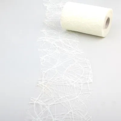 Produktbild von Sizoweb Tischband Wellenschnitt weiß ca. 12,5 cm Rolle 25 Meter 64W 001-R