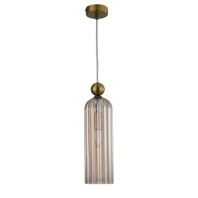 Zdjęcie produktu dla Lampa wisząca Piega złoto-bursztynowa 1xE14x40W szkło wym:150x10x10cm IP20 Light Prestige
